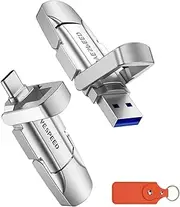 MOVE SPEED 512GB USB 3.2 Solid State Flash Drive 520MB/s High Speed Type C USB Drive USB Gen 2 Thumb Drive Compatible with iPhone 15, 16 Series/Android Phone/MacBook/Audio/Smart TV(1 Pack)