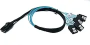 SFF-8087 Cable 50cm Mini SAS 36 Pin to 4X SATA 7 Pin Adapter for RAID Hard Drive Motherboard