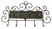 French Country Vintage Inspired Wall Art KEYS Wrought Iron Key Hooks