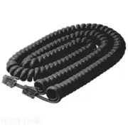 Steren 302-007BK Coiled Curly Telephone Cord 7FT Black for Yealink Polycom Phone