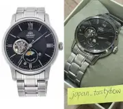 ORIENT Classic Semi Skeleton SUN & MOON Mechanical Watch RN-AS0001B Men's