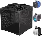 Pond Pump Filter Bag for Pond Filter Box, Mesh Water Pump Barrier Bag with Drawstring, 5 Inch Anti-Clogging Cover for Aquarium Fountain Garden Backyard Fish Tank