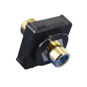 RCA Blue to F Type Plug for Clipsal Wall Plates Black