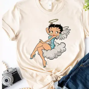 Betty Boop t 恤女街頭服飾日本 Y2K t 恤女漫畫設計師圖形衣服