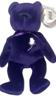 TY Beanie Baby Princess the Bear (China/PVC) (First Version) NEW / VINTAGE