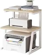 Multifunctional Organization Rack Small Office and Home Desktop Printer Storage Multi-Layer Copier Racks(Nature Wood)