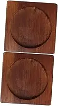 2Pcs Wood Tray for Grinders Rustic Wooden Base Holder for Kitchen Decor Elegant and Multifunctional Storage for Spice Bottles and Condiments