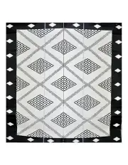 [Fab Habitat] Troy Foldable Recycled Plastic Rug in Black/Cream