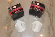 NOS NIB New DELTA Faucet White Double Robe Towel Wall Hooks PAIR! 7400 Series!