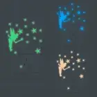 Tinker Bell Glow in the Dark Light Switch Wall Decal Stickers Stars Fairy Tale