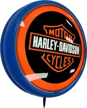 Harley Davidson Shield LED Bar Lighting Wall Sign Light Button Light Blue