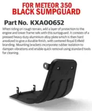 "BLACK SUMP GUARD" FIT FOR ROYAL ENFIELD METEOR 350