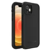 [77-82137] LifeProof FRE Case for Apple iPhone 12 - Black, WaterProof, DropProof, DirtProof