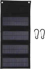Solar Panel 40W, Foldable Portable Monocrystalline Silicon Solar Panel with USB Interface for Cell Phone, Tablet, Folding Power Station Generator for Camping, Emergency Power