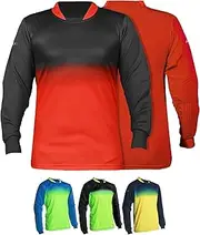 [Vizari] Vallejo Soccer Goalie Jersey for Kids | Lightweight & Comfortable Youth Goalkeeper Jersey with Padded Long Sleeve