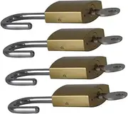 TEHAUX 4pcs Padlocks with Keys Durable Security Locks for Gym Lockers Suitcases Compact Design for Versatile Protection and Easy Carrying