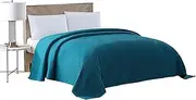 Beatrice Home Fashions Channel Chenille Bedspread, King, Peacock