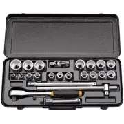 Elora Imperial Socket Set 1/2"D 23 Piece Bi-hexagon Standard Length 50649