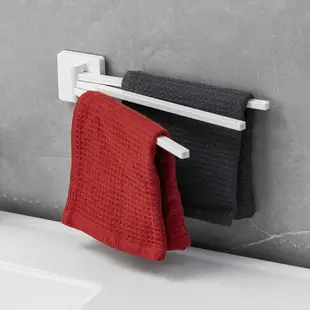 浴室置物架 日本ASVEL廚房抹布架 衛生間旋轉毛巾架 免打孔不銹鋼洗碗布瀝水架