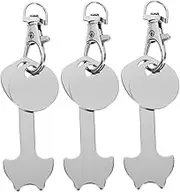 Gadpiparty 3Pcs Shopping Cart Token Keychain Holder Trolley Coins with Swivel Clasp for Easy Access Practical Keyring Accessories for Grocery Shopping and