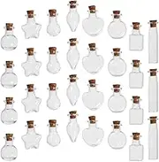 48pcs Glass Bottles with Cork Clear Tiny Wishing Jars for DIY Crafting Party Decorations and Souvenir Storage for and Creative Projects