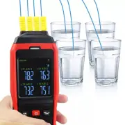Real-Time Data Logging 4-Channel Display K/J Datalogger Thermocouple Thermometer
