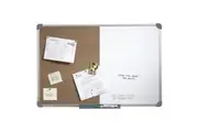 Quartet Penrite Slimline Combo 90x60cm Dry-Erase Melamine Board Pin Corkboard