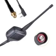 Shoulder PTT Microphone Speakers UHF Antenna for BaoFeng KENWOOD HAM Radio Mic
