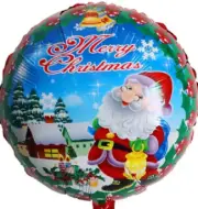18" in Balloon Christmas Tree,Santa Claus Snowflake Mylar Foil Party Decorations