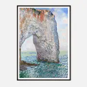 Galrie The Stunning Manneporte Cliffs Artwork by Claude Monet (1886), Black Frame, A2 42 x 60cm (16 x 24inch)