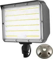 Dusk to Dawn Outdoor 100W LED Flood Light with Knuckle, 14000LM 1000W Equivalent