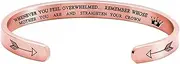 [U.S. Polo Assn.] Top Titanium Steel OM Cuff Bangle for Men Women Silver-Color Buddhist Yoga Open Cuff Bracelet Punk Jewelry Gifts (Metal Color : Mother Rose Gold)