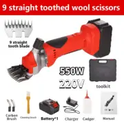 550W Sheep Goat Recharge Shearing Machine Wool Shear Cutter Scissor Clipper Set