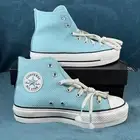 Converse All Star Chuck Taylor Lift Hi Infinity Pool Blue Women Size 11 Platform