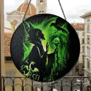 Maleficent Stained Glass Suncatcher, Sleeping Beauty Stained Glass Suncatcher
