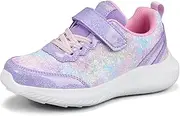 [LUCKY STEP] Kid's Glitter Fashion Sneakers Sparkly Princess Tennis Bling Shiny Sequins Athletic Walking School Shoes for Children/Boys/Girls