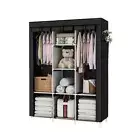 Portable Closet Wardrobe for Hanging Clothes, Sturdy Large Wardrobe Closet
