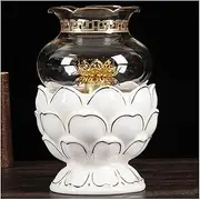 Kerosene Lamp, Oil Lamp Lotus Buddha Front Light Anti Oxidation Glass Oil Lantern Home Emergency Lighting Kerosene Lamp Lamp Oil Lamp