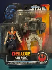 1996 Star Wars Deluxe Han Solo Smuggler Flight Pack Figure NEW SEALED