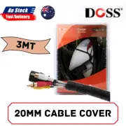 20MM CABLE COVER DOSS - 3MT MEDIUM BINDING WRAP - BLACK DOSS