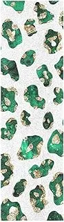 Amooorous Green Golden Cleetah Decorative Designed Grip Tape for Skateboards Bubble Free Scooter Grips Tape Bubble Free Cruiser Griptape 33×9 Inch
