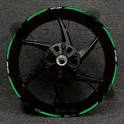 for MT-09 MT09 MT 09 Motorcycle Reflective Wheel Sticker Racing Rim Stripe Tape Decal Waterproof Accessories (Color : Eflective green25)