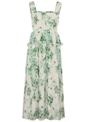 Ganni Printed Georgette Midi Dress - Multicoloured - 14 14