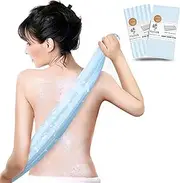 Yiclick Pack of 2 Back Scrubber Back Brush, Exfoliating Glove, Loofah Sponge, Shower Sponge, Exfoliating Sponge, Body Scrubber, Loofah Sponge, Bath Shower (Black)