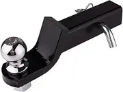 Trailer Hitch Trailer Hitch Lock Towbar Tongue Ball Mount with Towball and Hitch Pin RV Hitch 2 Inch Receiver with 6000 Pound Capacity Mount
