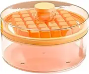 Ice Tray with Lid | Ice Cream Maker Moulder - Stackable Iced Cube Tray with Lid, Press-Release, for Kitchen Restaurant Cafe Bar RV Party Cocktail Coffee Drinks