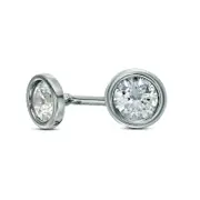 0.5 CT. T.W. Diamond Solitaire Stud Earrings in 14K White Gold