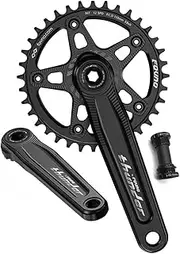 Bike Crankset, 165mm 170mm 172.5mm 175mm Hollow Integrated Road Bike Crankset 110BCD Aluminum Alloy Crank Arm Set 36T 38T 40T 42T 44T 46T 48T 50T Chainring with BB