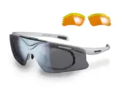 Sunwise Austin RX Prescription White Flip-Up Sunglasses 3 Interchangeable Lens