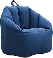Bean Bag Chair - Velvet Giant Bean Bag Chair Covers | Washable Beanbag with Zipper Design | Portable Classroom Bean Bag Chair Cover, Yellow Bean Bag Chair for Home, Offices, School